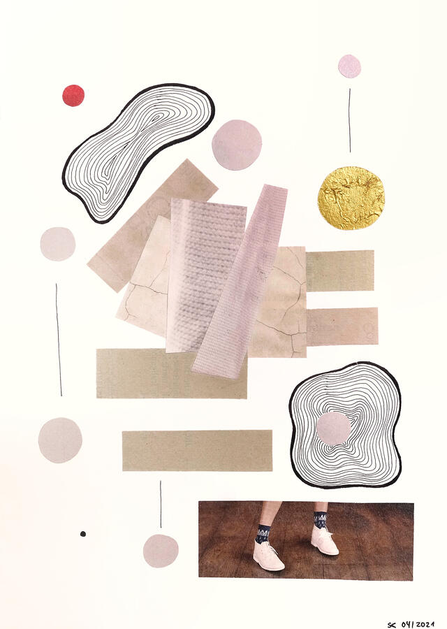 integrity / paper collage and ink on paper / 7 x 10 in / 2021