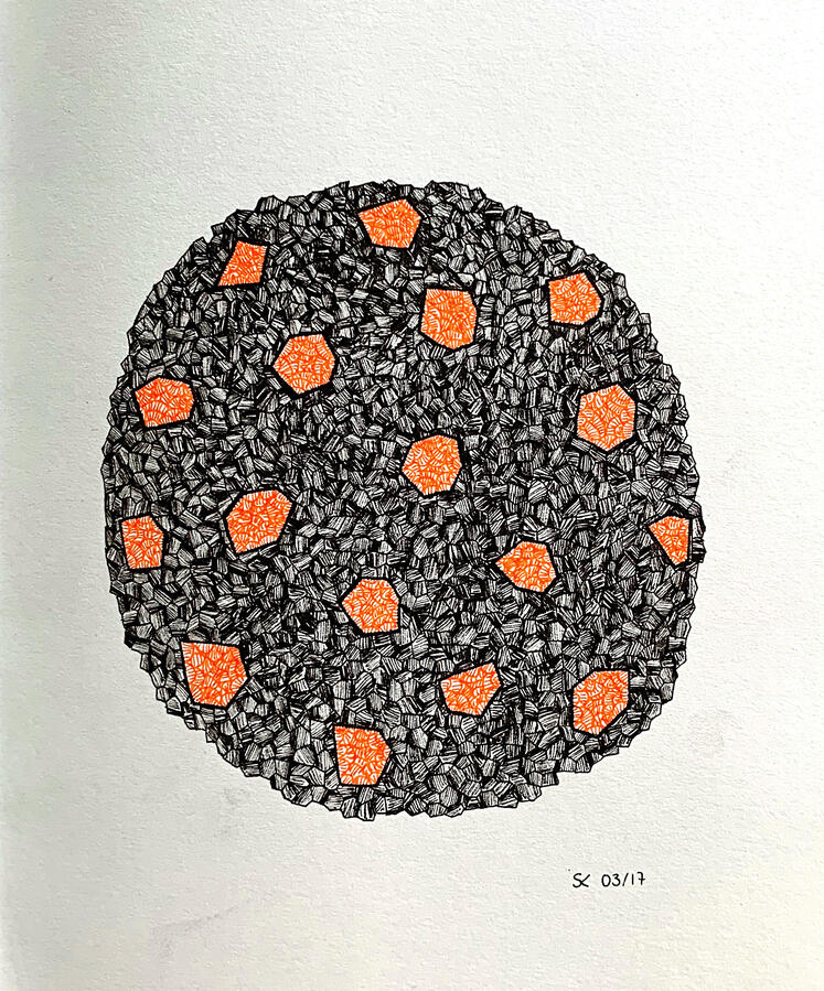 particle iv ~ ink on paper / 2017