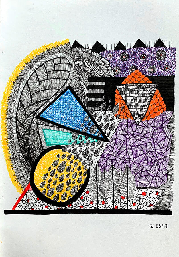 parallel realm ~ ink on paper / 2017