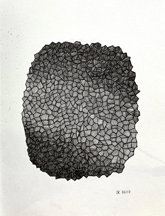 particle ii ~ ink on paper / 2017