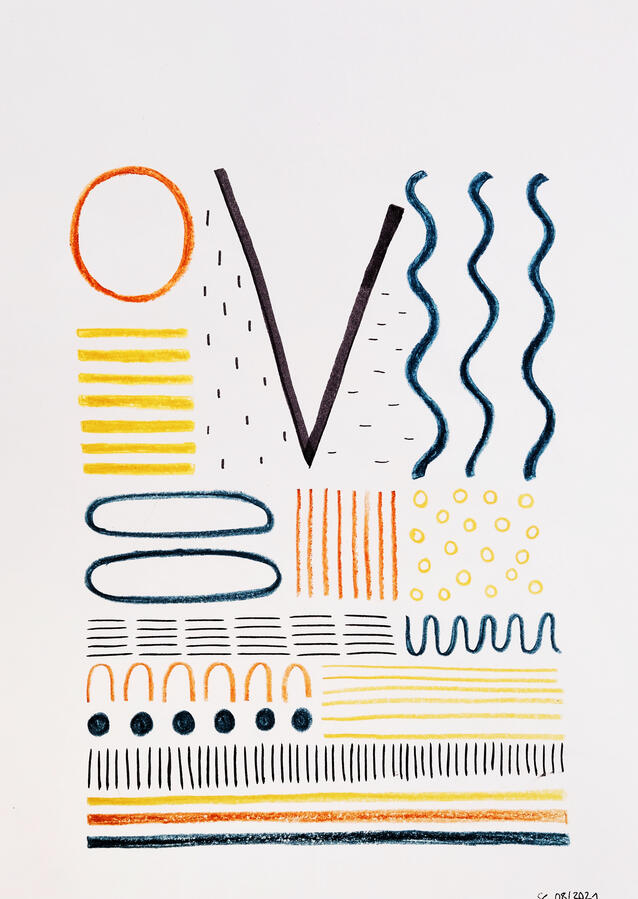 untitled ~ colored pencil and ink on paper / 7 x 10 in / 2021
