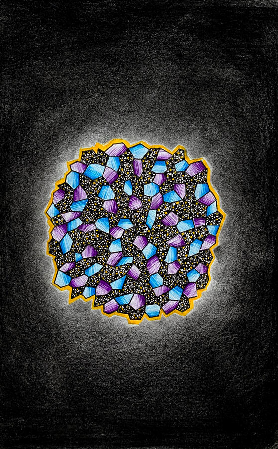 particle i ~ ink and charcoal on paper / 2017