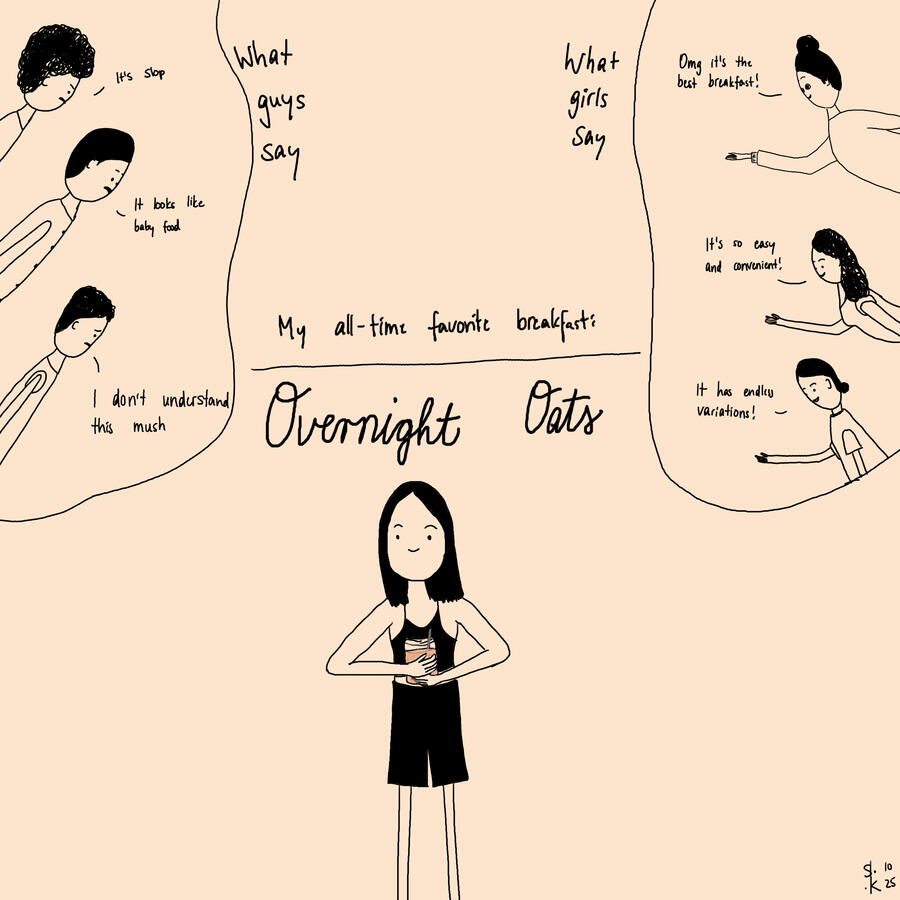 overnight oats ~ digital illustration / 2025